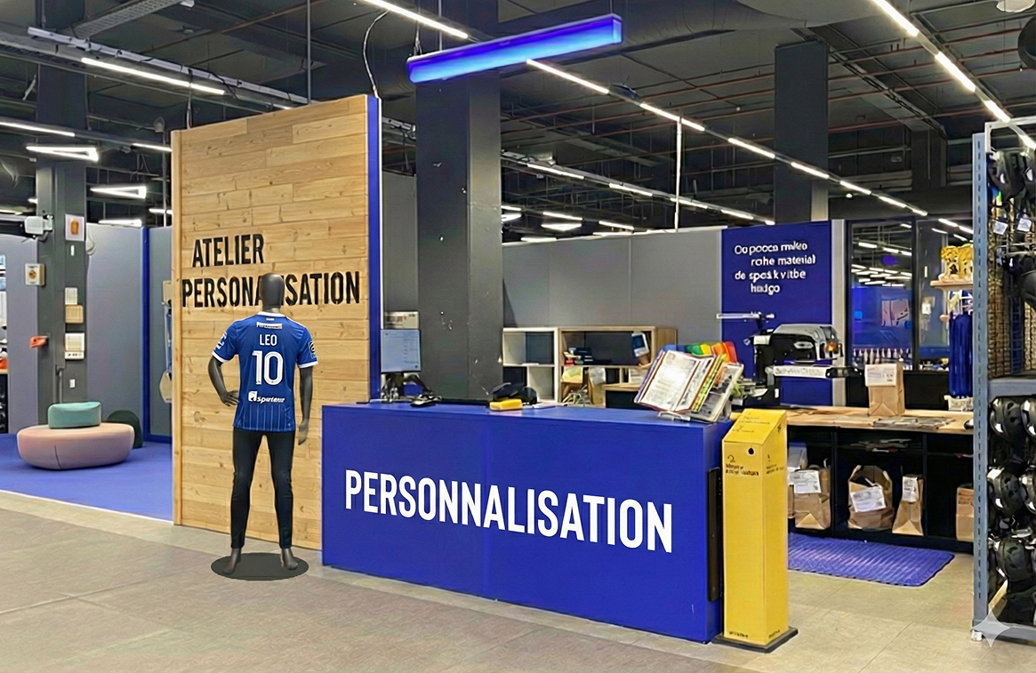Decathlon service and workshop area recommendation concept