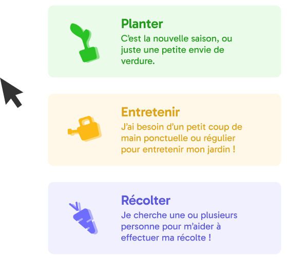 Jardi UI detail — dashed border texture and illustrated garden icons conveying a handmade spirit