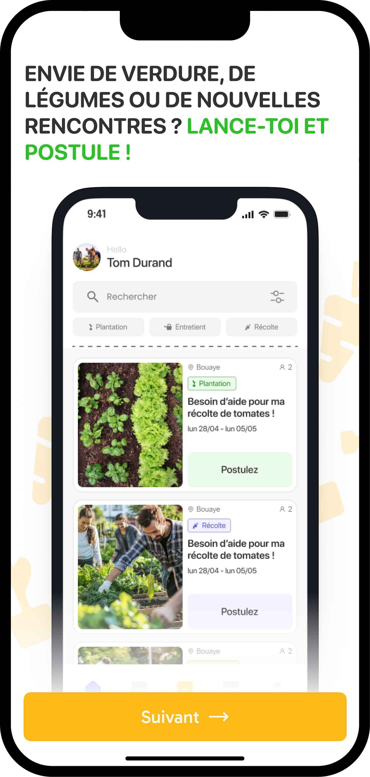 Jardi onboarding — role selection: looking for a garden, sharing a garden, or both